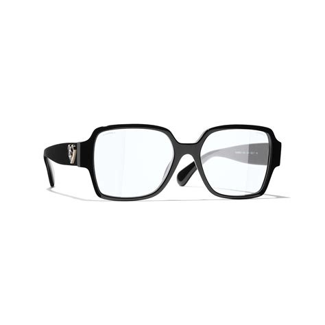 chanel 3387 140 18 53 acetate black frame c501|Square Blue Light Glasses Acetate Black .